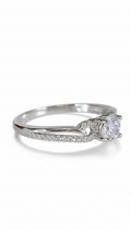 Sterling Silver Engagement Ring - view 3