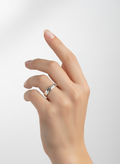 Sterling Silver Soli ld Hammered Band Ring - view 4