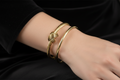 Gold Bangle Stack Bracelet Set of 7 - view 3