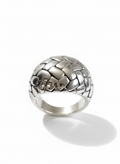 Sterling Silver Electroform Dome Wide Chunky Ring