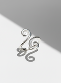 Sterling Silver 925 Spiral Minimalist Adjustable Ring - view 8