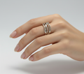 Sterling Silver Woven Band Ring - view 2