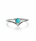 Sterling Silver Turquoise Chevron Ring
