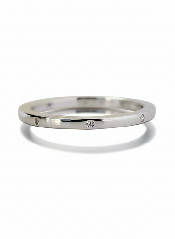 Sterling Silver 925 Elegant Thin Band Cz Ring