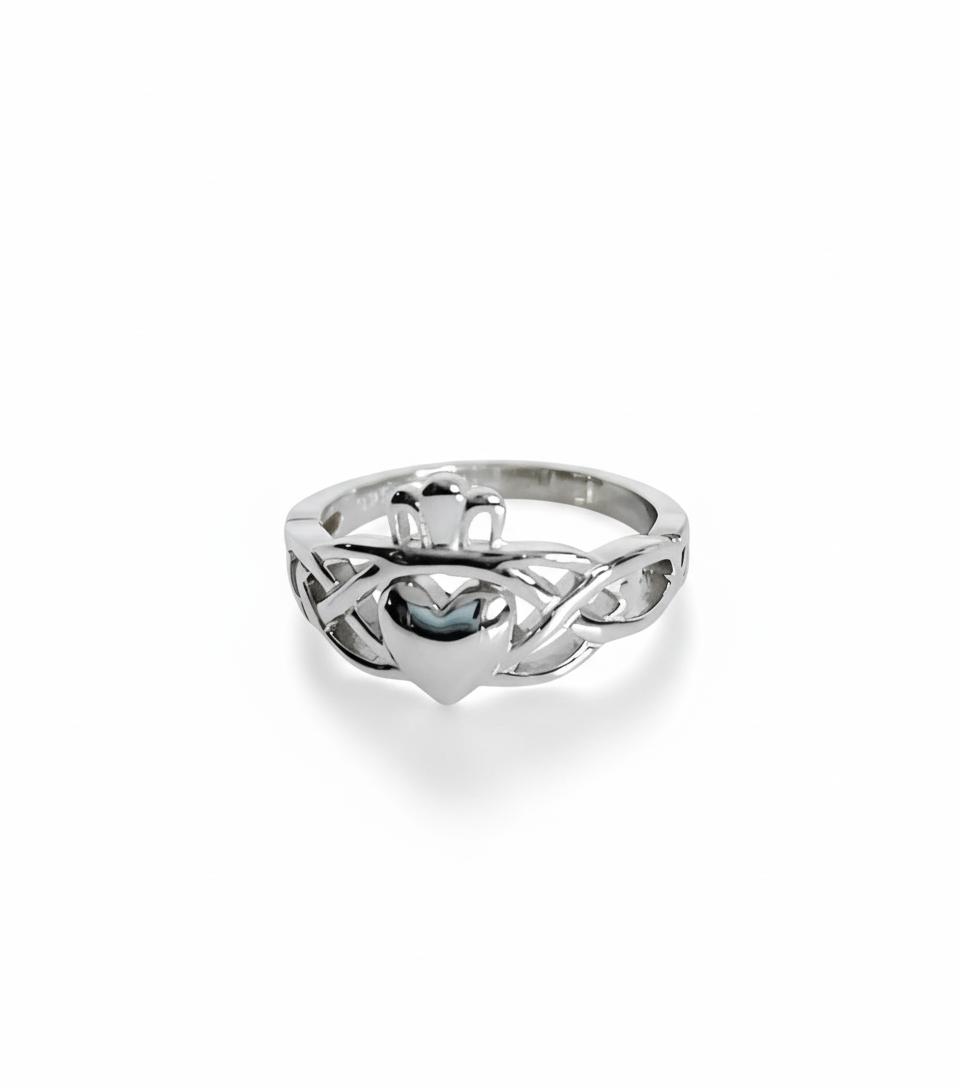 Sterling Silver Claddagh Celtic Ring - view 5
