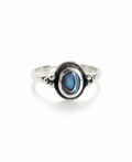 Sterling Silver Genuine Abalone Ring - view 5