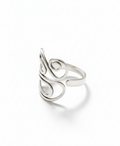 Sterling Silver 925 Swirl Shield Ring - view 3