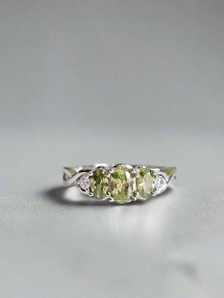 Sterling Silver Peridot Ring - view 14