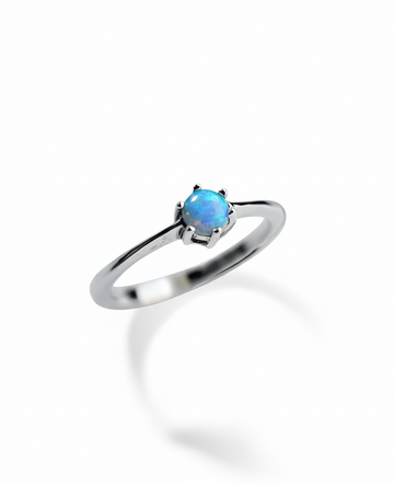 Sterling Silver Blue Opal Ring