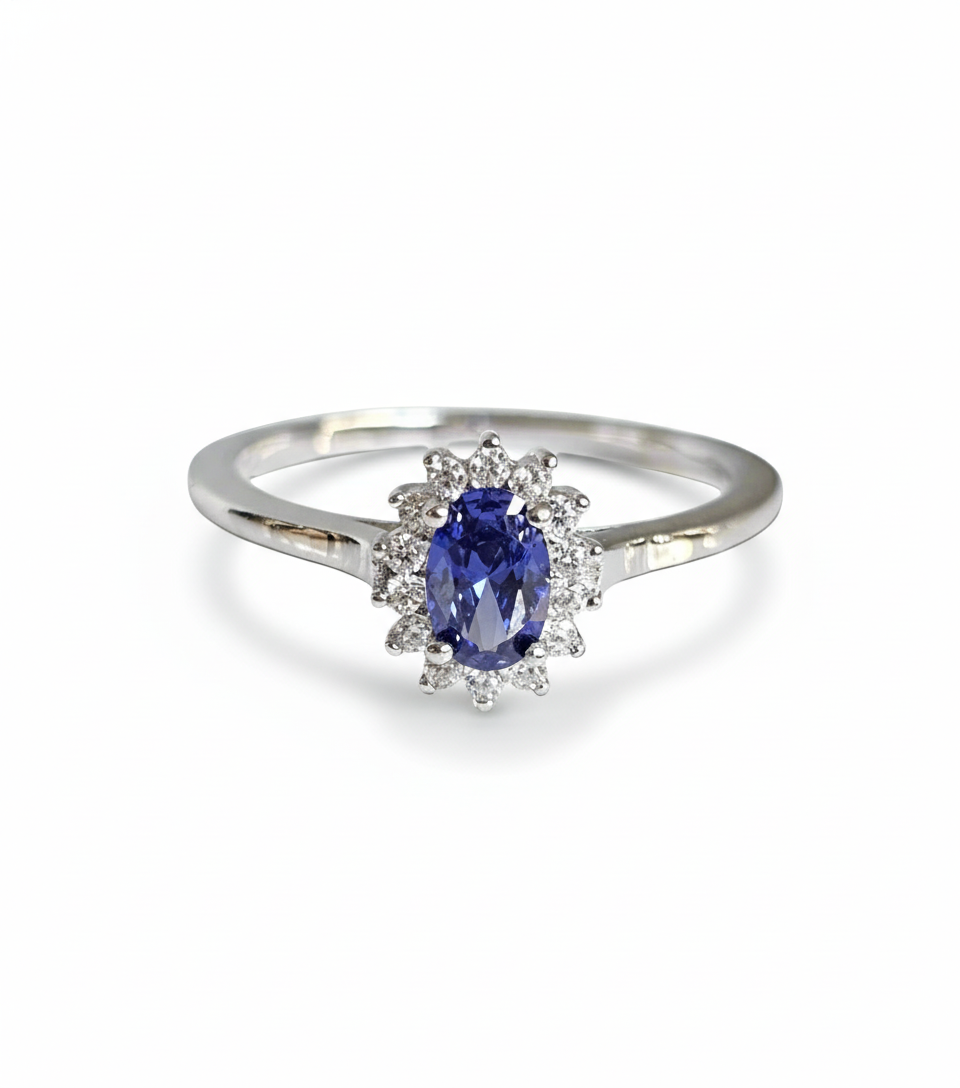Sterling Silver 925 Tanzanite Ring