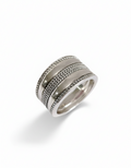 Sterling Silver Chunky Wide Concave Bali Ring