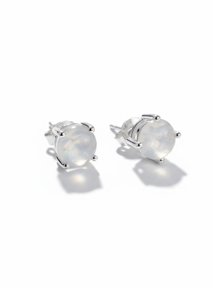 Sterling Silver 925 Mother of Pearl Studs Earrings - view 3