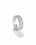 Sterling Silver Unisex Braided Band Ring
