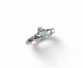 Sterling Silver Claddagh Aquamarine Ring - view 4