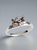 Sterling Silver Spiritual Angel Ring - view 6