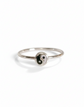 Sterling Silver Dainty Yin Yang Ring