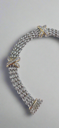 Silver Cable X Bracelet - view 4