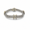 Silver Cable X Bracelet