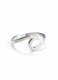Sterling Silver White Opal Wave Ring - view 3