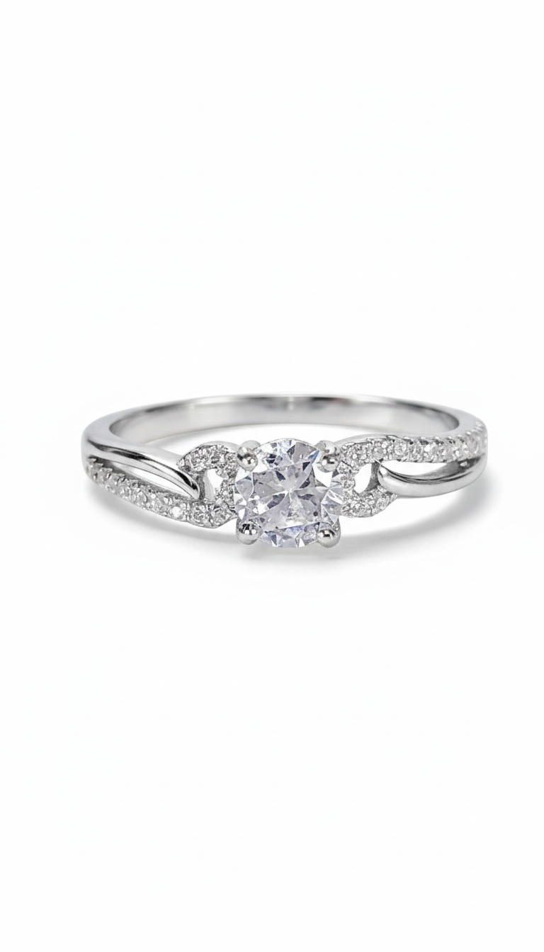 Sterling Silver Engagement Ring