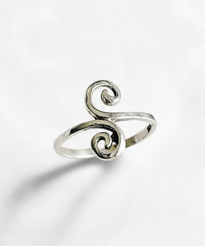 Sterling Silver Spiral Midi Toe Ring