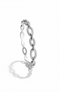 Silver Chain Bangle Bracelet - view 3