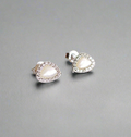Sterling Silver 925 Mother of Pearl Stud Earrings - view 2