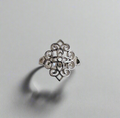 High Polished Sterling Silver Vines Ring - view 9