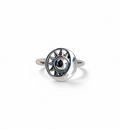 Sterling Silver Sun Eclipse Moon Ring - view 7