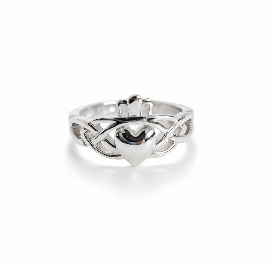 Sterling Silver Claddagh Celtic Ring