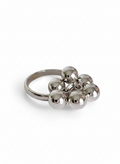 Sterling Silver 925 Dangling Spheres Ring