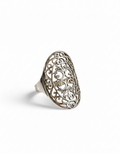 Sterling Silver Shield Filigree Ring