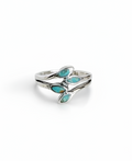 Sterling Silver Turquoise Leaf Ring