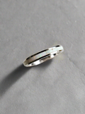 Sterling Silver White Opal Seamless Band Ring - view 5