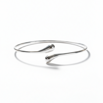 Sterling Silver 925 Waterdrop Bangle Bracelet
