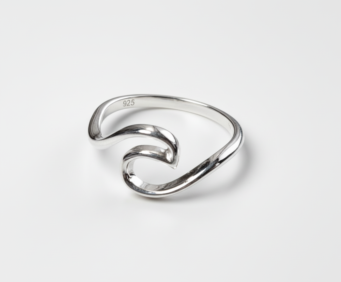Sterling Silver Rolling Wave Ring - view 3