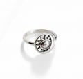 Sterling Silver Sun Eclipse Moon Ring - view 9