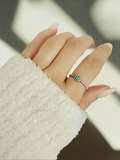 Sterling Silver Dainty Turquoise Ring - view 7