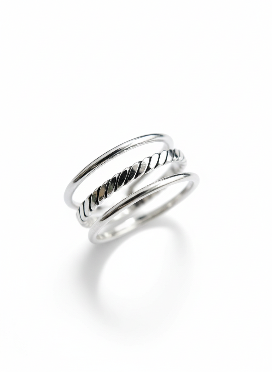 Sterling Silver Triple Adjustable Ring