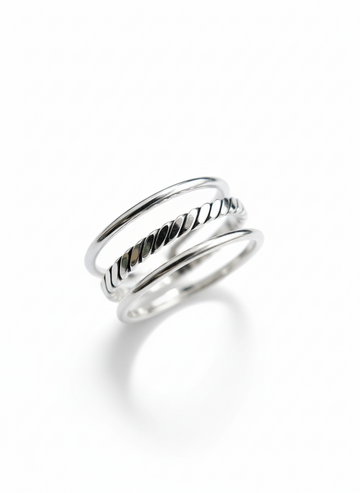 Sterling Silver Triple Adjustable Ring