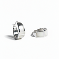 Sterling Silver 925 Natural Mother of Pearl Hoop Earrings