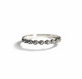 Sterling Silver Tiny Flowers Bali Band Ring