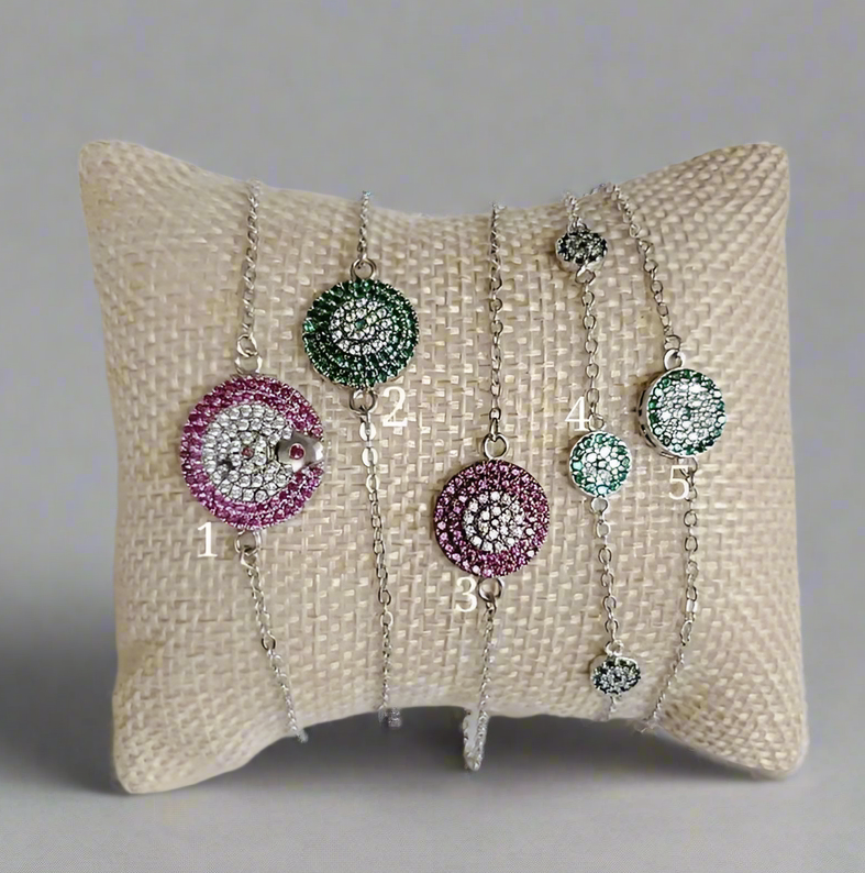 Sterling Silver Mandala Adjustable Charm Bracelet - view 2