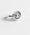 Sterling Silver Sun Eclipse Moon Ring