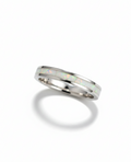 Sterling Silver White Opal Seamless Band Ring