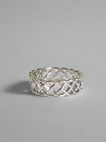 Sterling Silver Unisex Braided Band Ring - view 8