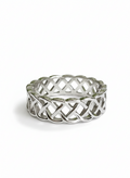 Sterling Silver Unisex Braided Band Ring - view 4
