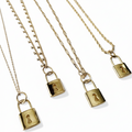 Gold Padlock Pendant