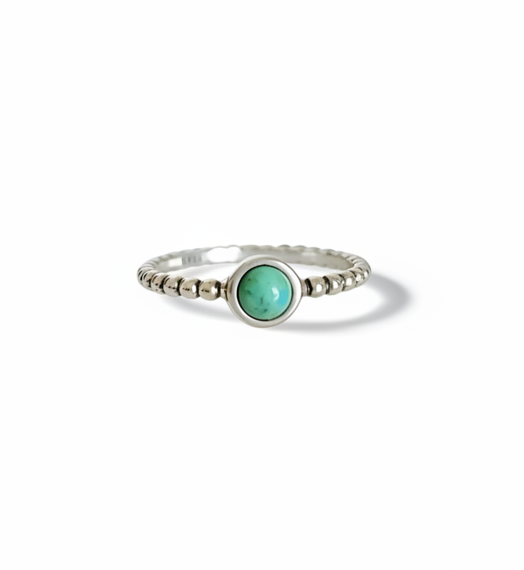 Sterling Silver Dainty Turquoise Ring