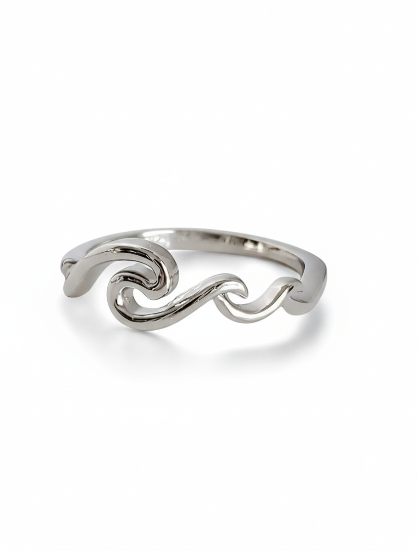 Sterling Silver 925 Rolling Wave Ring